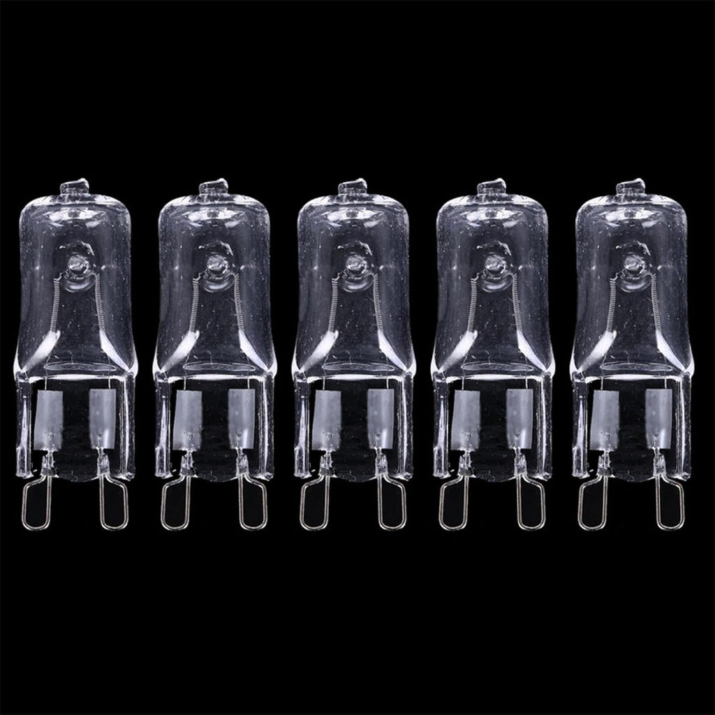 5PC Crystal Clear Halogen Bulb G9 120V 20W Dimmable JC Type T4 Bi-Pin Xenon Small Light Bulb G9 40W 230V Warm White