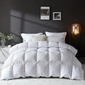 Goose Feather Down Fiber Comforter, 100% Organic Cotton Fabric Duvet Insert,1200TC,750+FP, Hotel Collection
