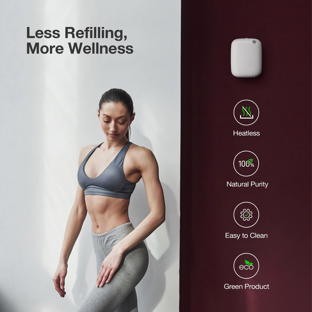 ANW Smart Waterless Essential Oil Diffuser for Large Room, White