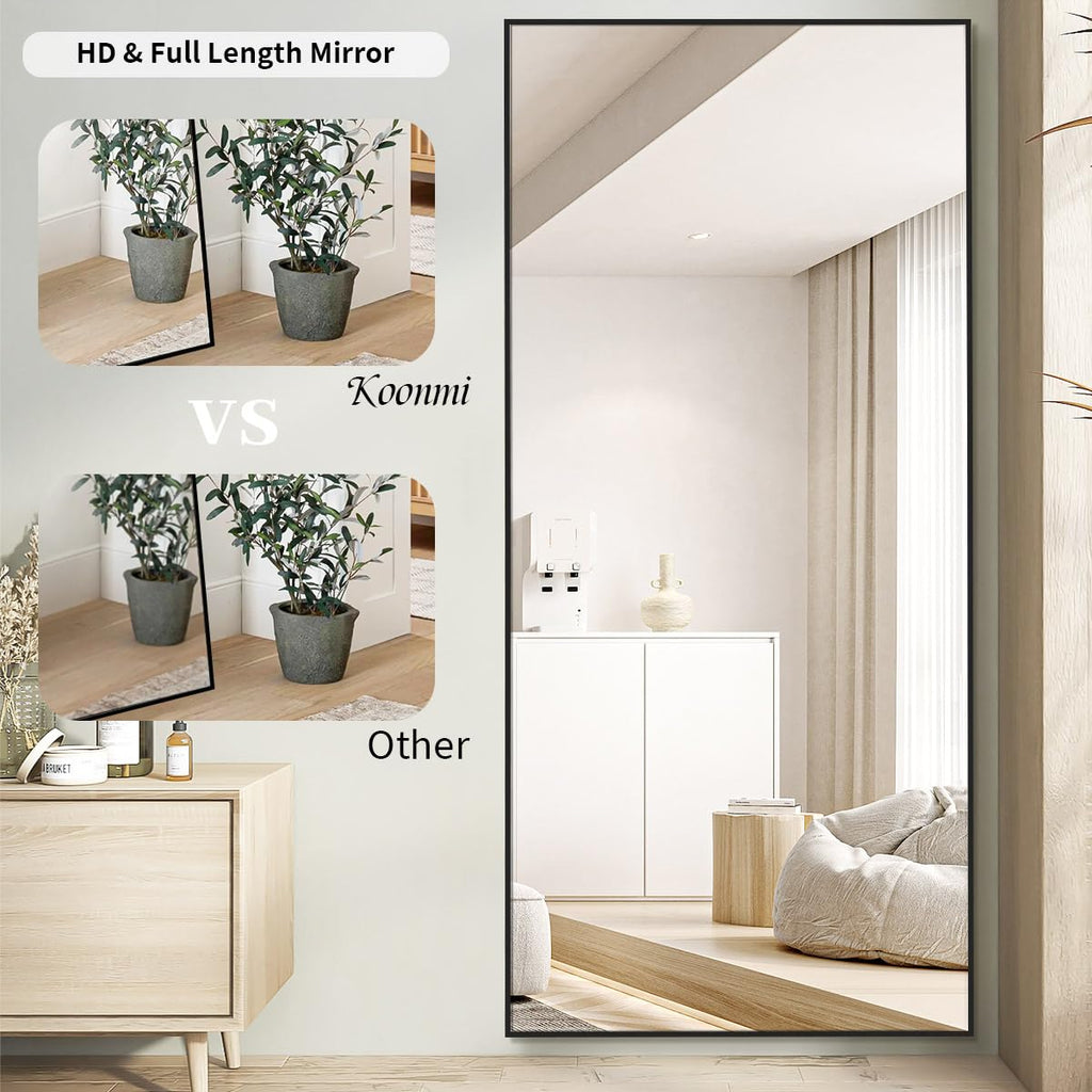 76"x34" Floor Mirror Full Length, Large Black Mirror