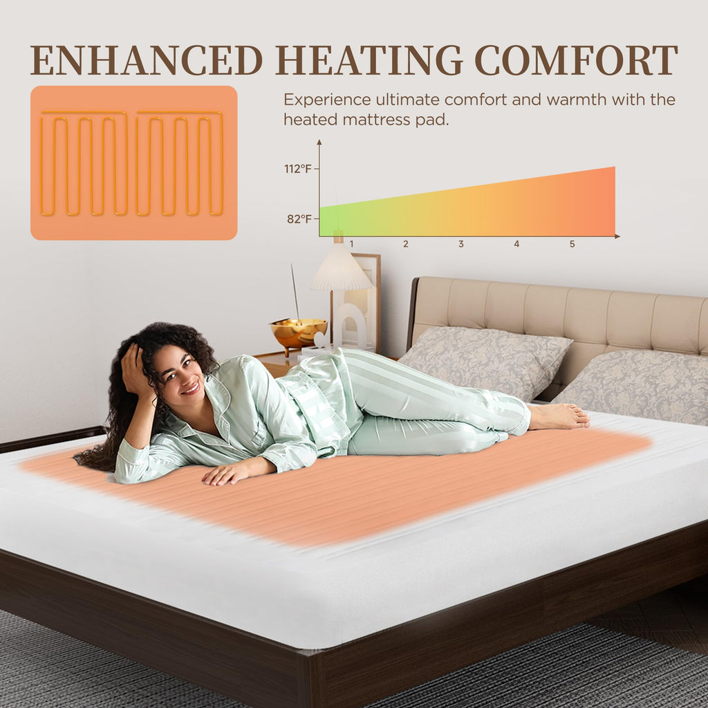 Heated Mattress Pad, Bed Warmer with One Controller