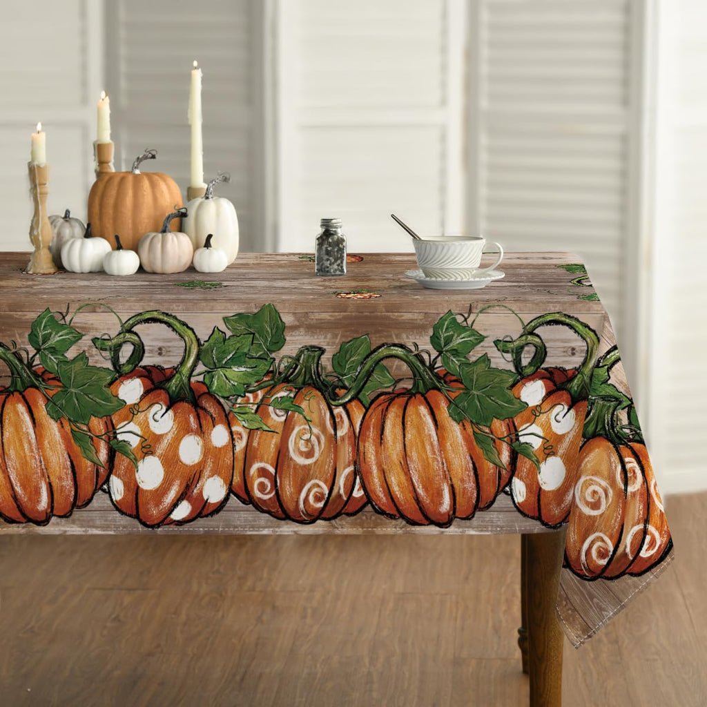 Fall Tablecloth 60 x 140 Inch Rectangular Thanksgiving