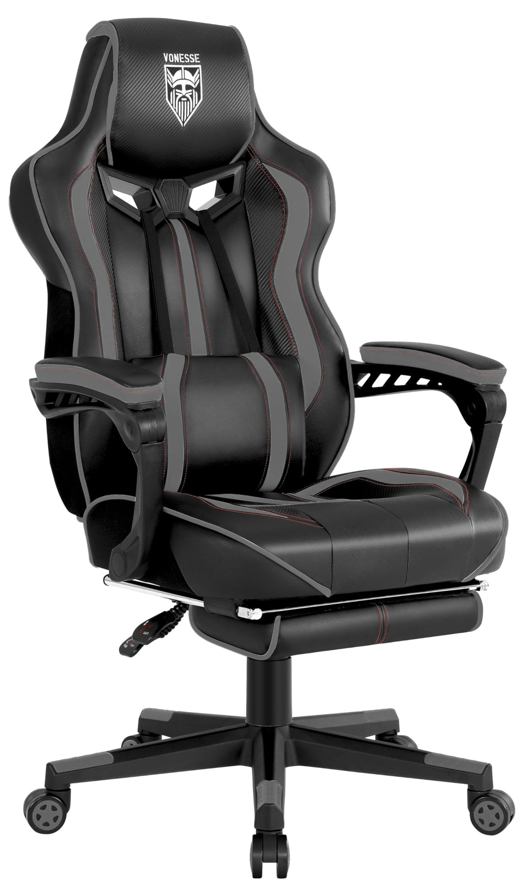 Gaming Chair for Adults, Reclining Gaming Chairs with Footrest and Massage, Computer Gaming Chair for Heavy