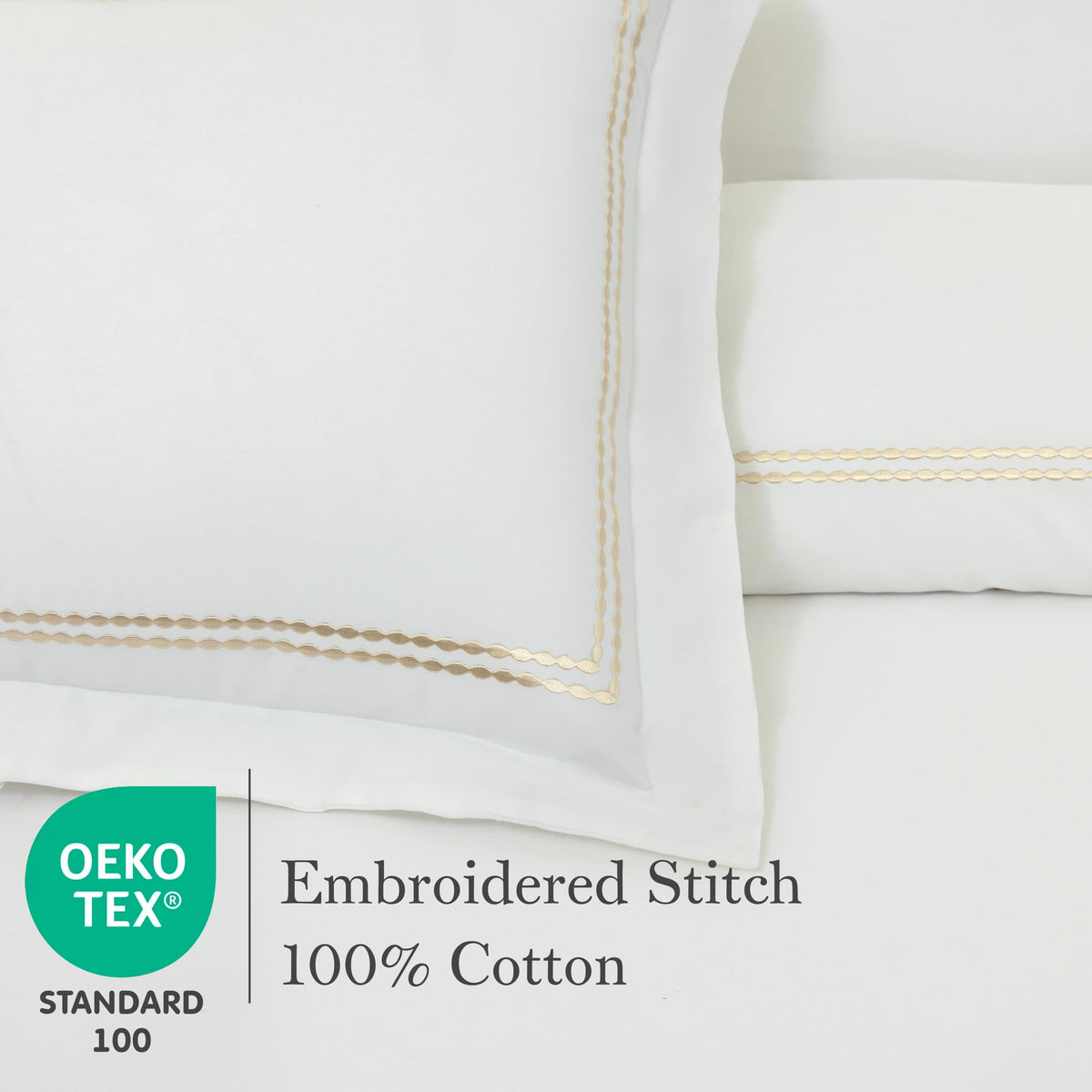 White Duvet Cover Queen 100% Cotton Embroidered 3 Pieces
