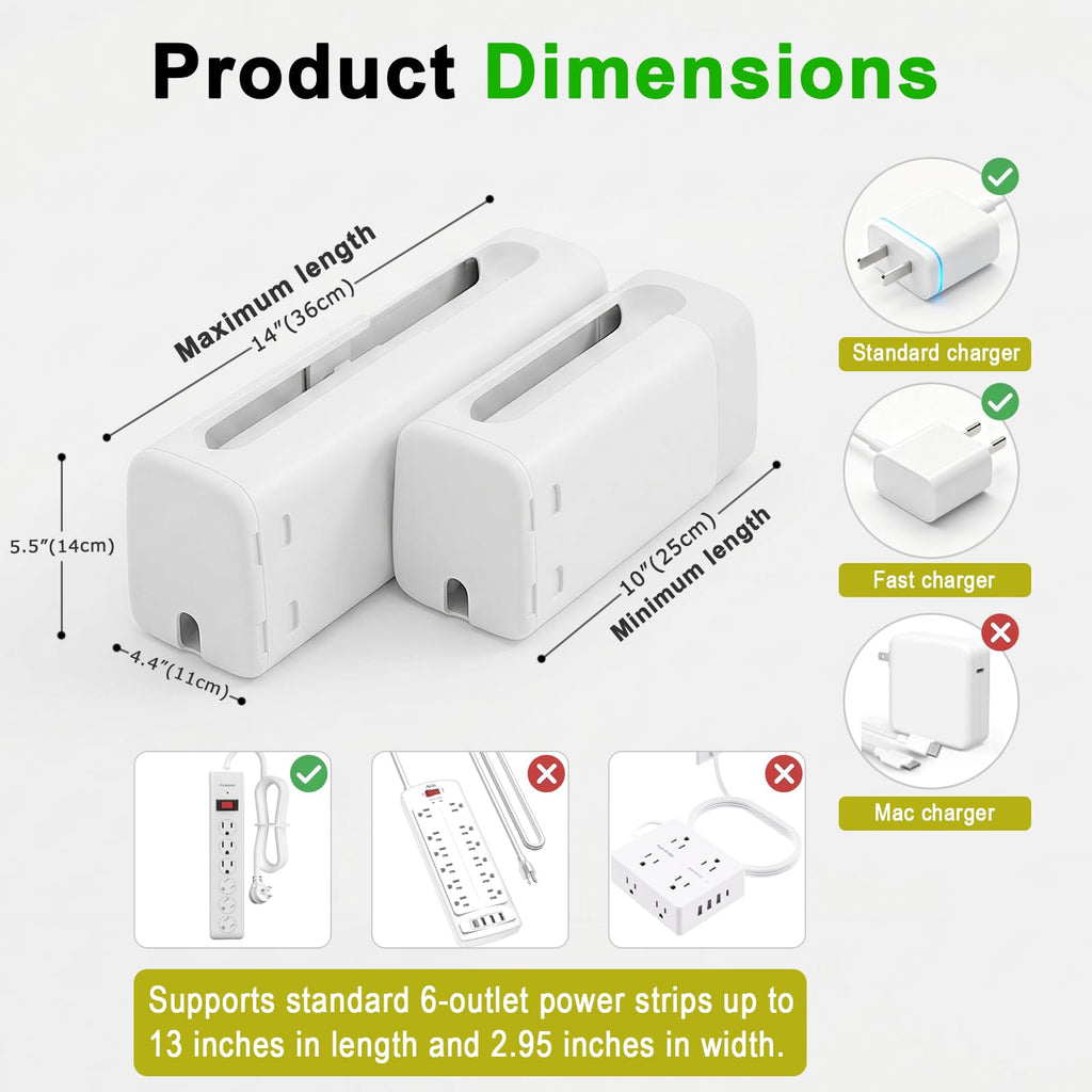 Baby Proof Power Strip Cover Box, 2 Pack