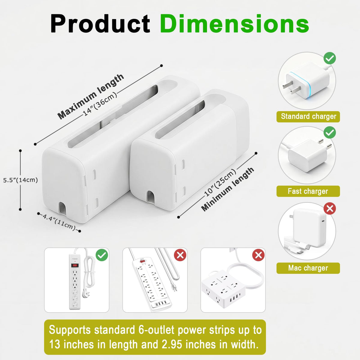 Baby Proof Power Strip Cover Box, 2 Pack