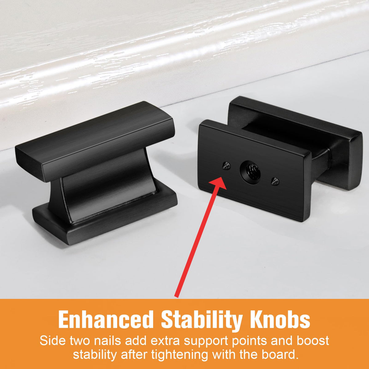 20 Pack Square Matte Black Kitchen Cabinet Knobs Black Drawer Dresser Knobs Cabinet Handles for Cupboard Closet