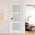 30 x 80 Slab Door, 3 Panel Glass Slab Door, Interior Doors Dining Room, Bedroom, Closet, Laundry Room, Bathroom