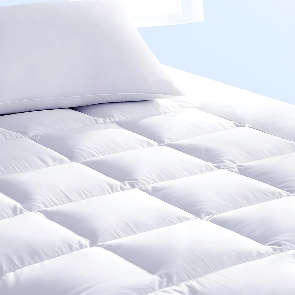 Queen Mattress Topper and Pad Cover Extra Thick Luxury Down Alternative Pillow Top Cooling Bed Topper Ultra Plush and