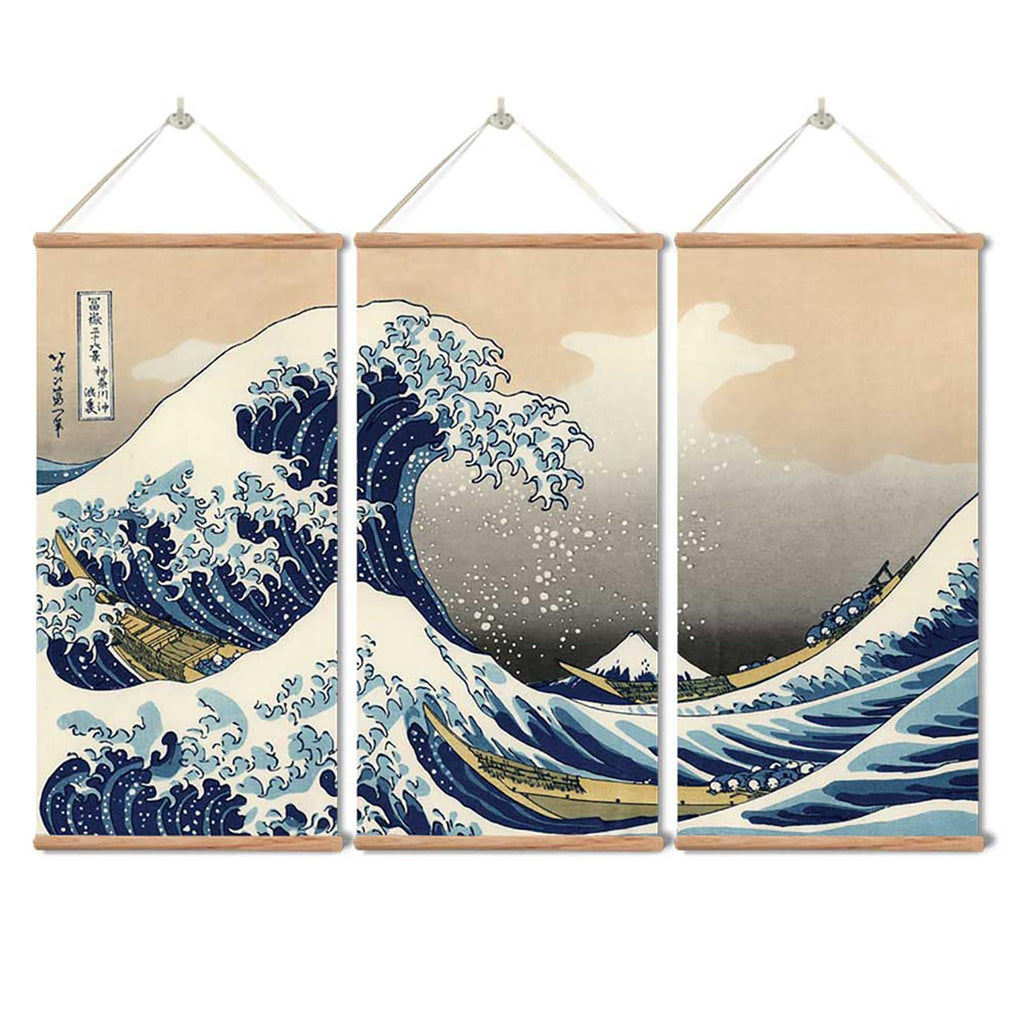 Traditional Japanese Scroll Wall Art - The Great Wave off Kanagawa