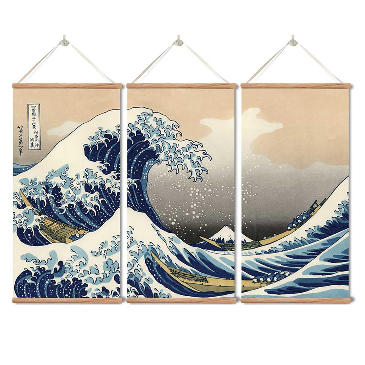 Traditional Japanese Scroll Wall Art - The Great Wave off Kanagawa