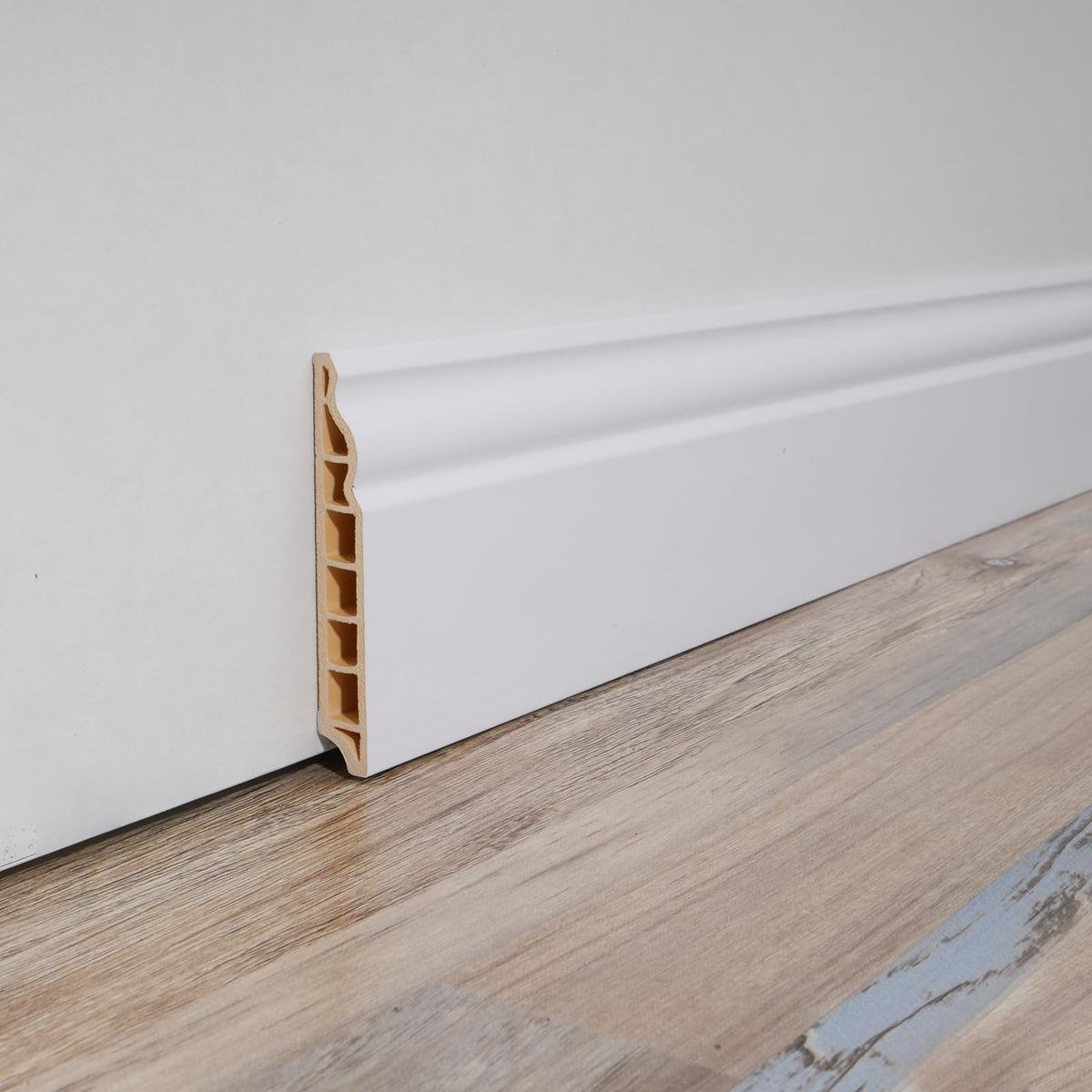 High Impact Baseboard Wall Molding Trims, Skirting Board, White
