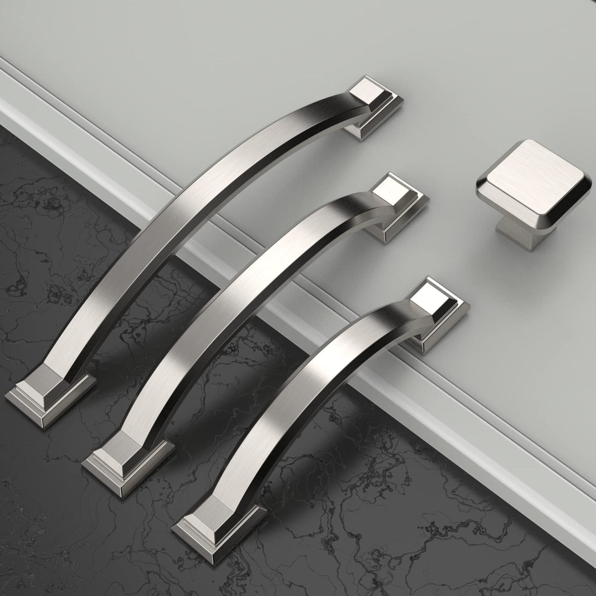 10 Pack Brushed Satin Nickel Cabinet Pulls 3"