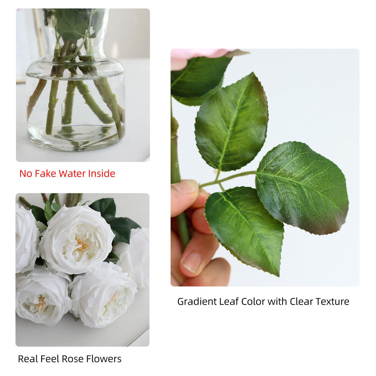 Fake Peonies with Vase, Real Touch Peony Floral Arrangement Centerpiece