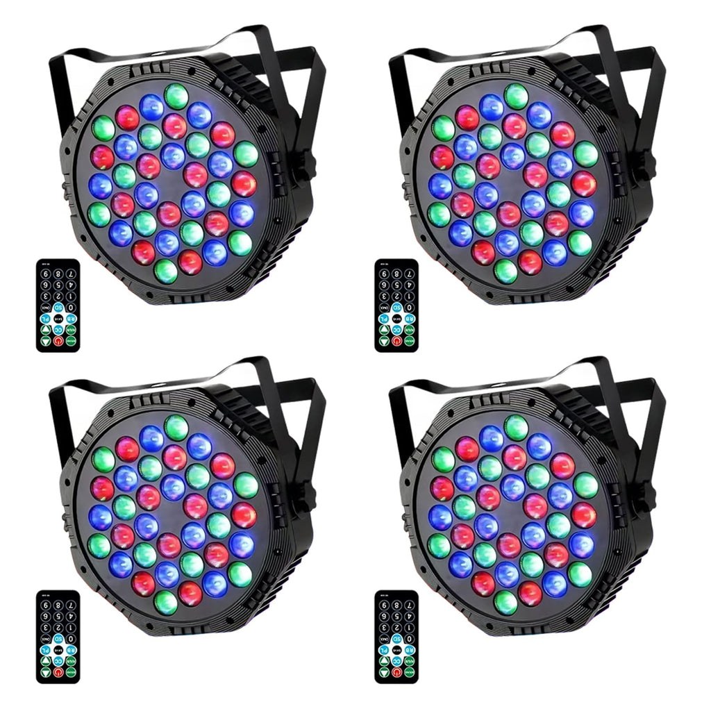 36LED Par Lights DJ Stage Light with Sound Activated 4-Packs