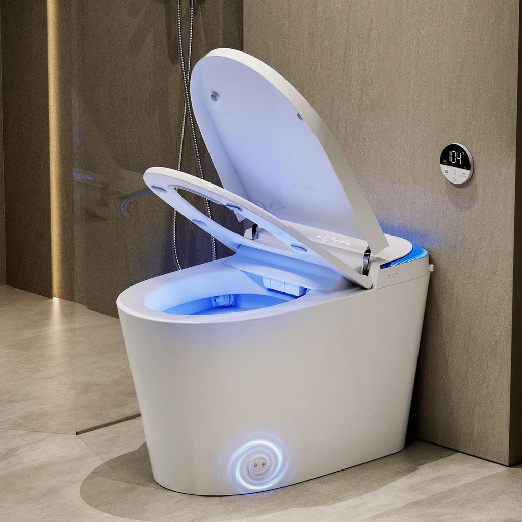 Smart Toilet with Powerful Flush, Auto Open/Close Lid