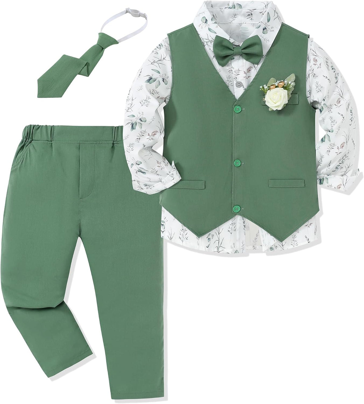 Toddler Boys Suits Clothes Dress Boys Gentleman Wedding Suit Outfits Piece Vest Pants Set