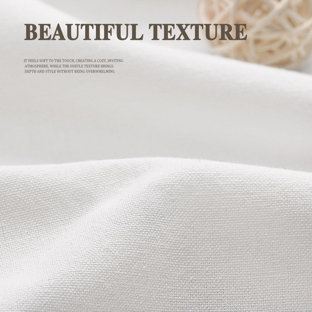 Farmhouse Ruffle Linen White 72" W x 75" L