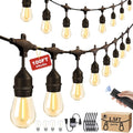 Outdoor String Light 64Bulbs (1.5FT Bulbs Spacing), 120W Dimmer Remote