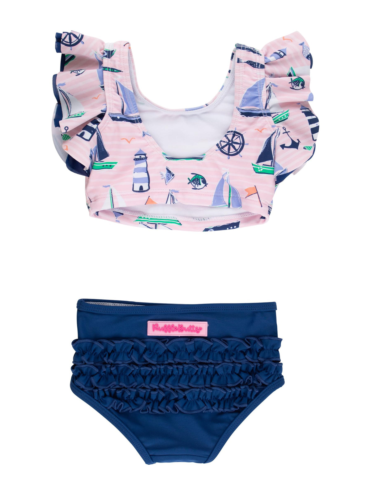 Baby/Toddler Girls Waterfall Tankinis - 2 Piece Swimsuit UPF50+