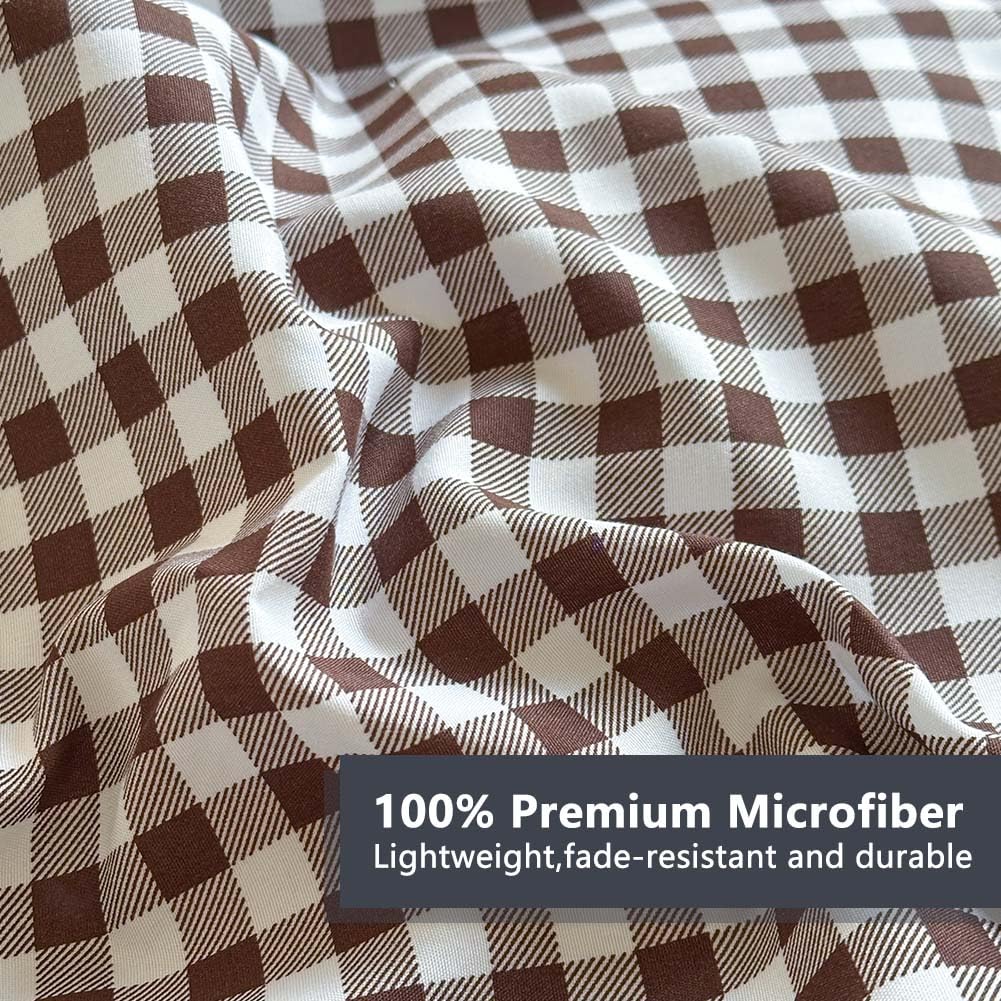 Mocha Gingham Comforter Set