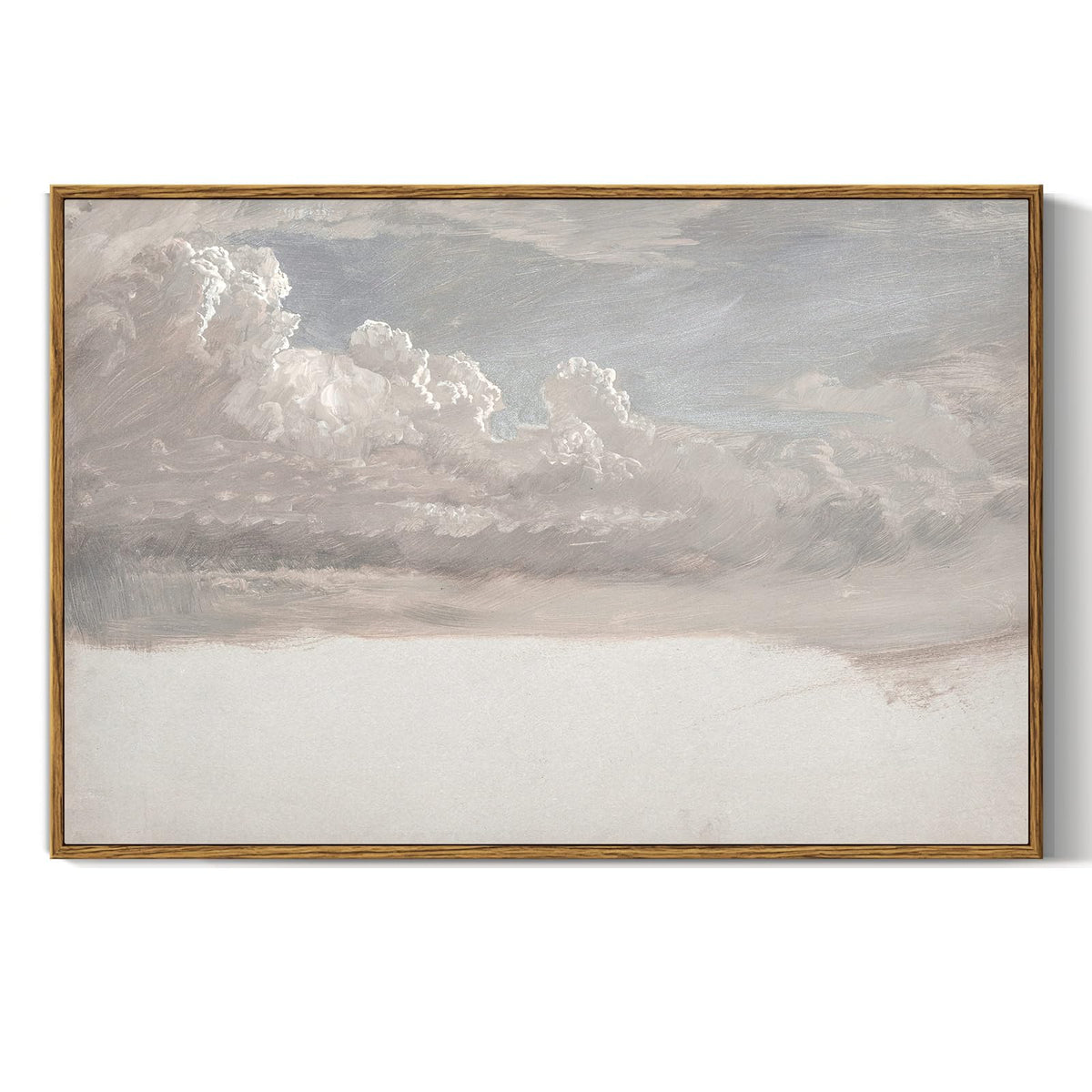 Framed Canvas Wall Art Vintage Decor, Home Decor Classical Oil Painting Cloud Study Large Wall Decorations, Canvas