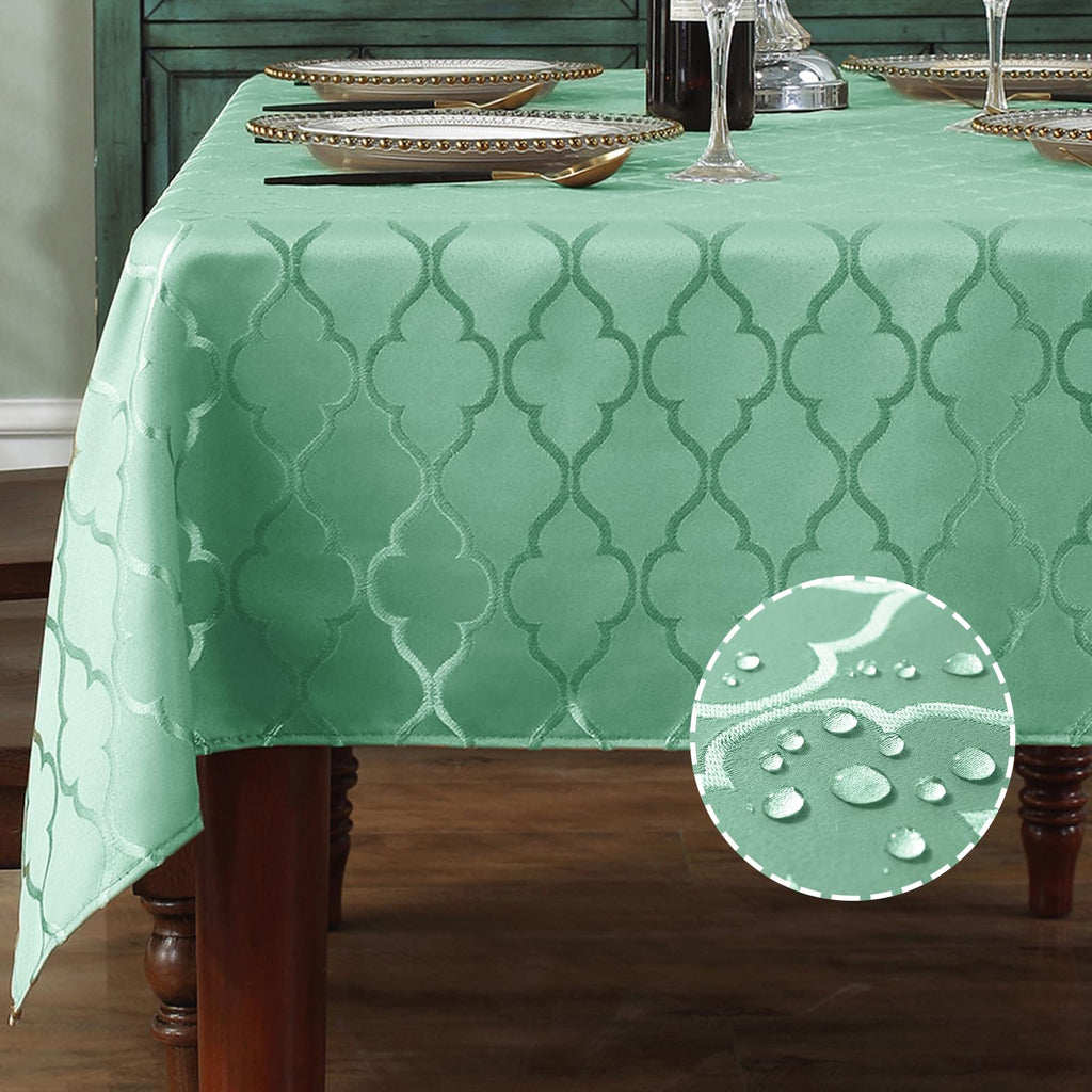 Jacquard Tablecloth Rectangle 60" x 84" Sage Green