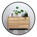 Round Mirror, 20 inch Black Circle Mirror, Matte Black Metal Frame