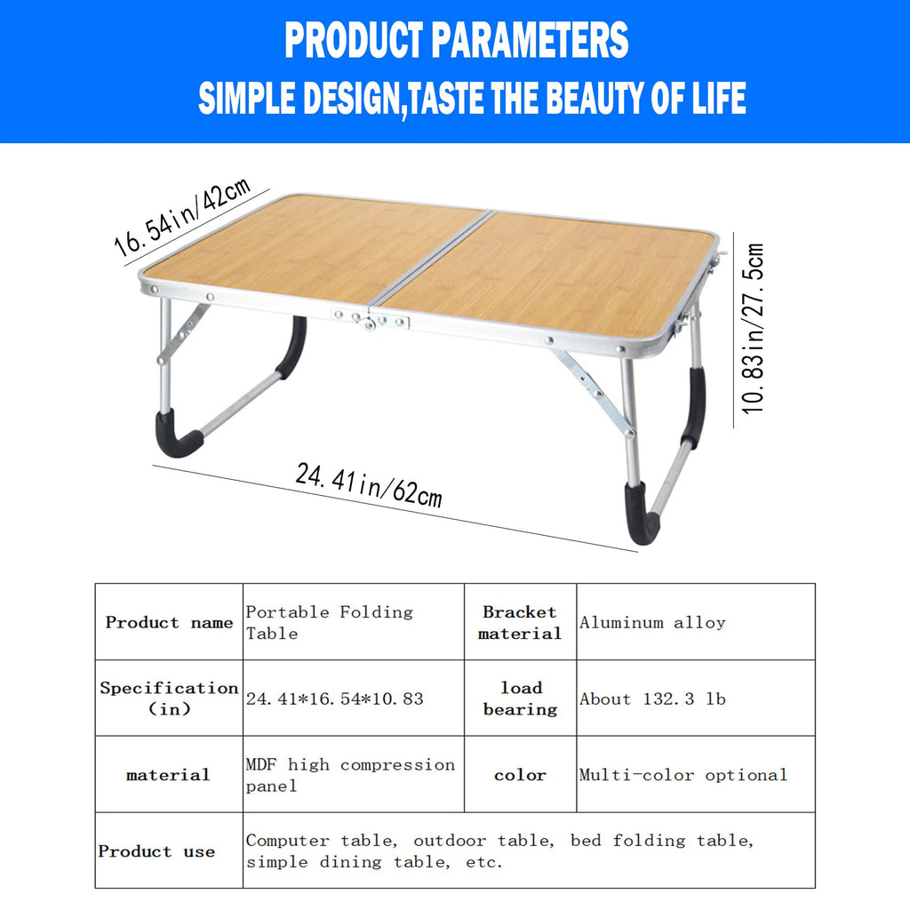 Portable Folding Table - Small Outdoor Folding Table, Suitable for Travel, Camping, Beach, Barbecue, Picnic, Party