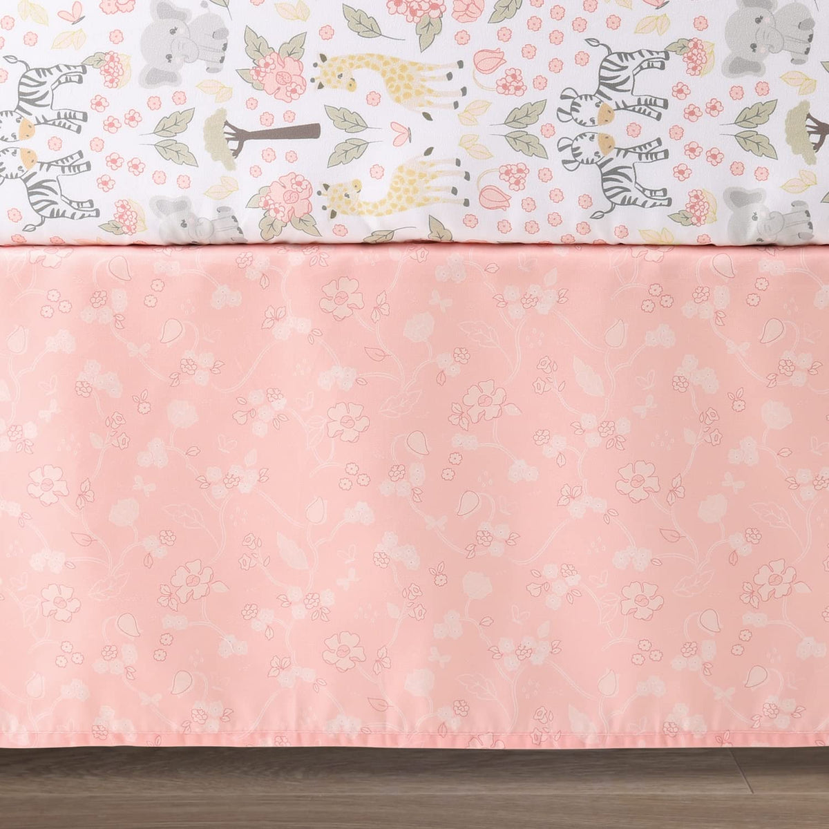 3 Piece Baby Crib Bedding Set for Girls - Newborn, Infant & Toddler Nursery Bed Set Decor with Fitted Crib Sheet