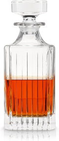 Reserve Milo Whiskey Decanter with Stopper, Stylish Crystal Liquor Decanter for Bourbon, Scotch, Spirits, Wedding