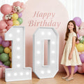 4FT Marquee Numbers 10, Large Light Up Numbers 10th Birthday Decor