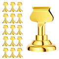 16 Pieces Table Card Holder Place Card Holders 1.7 inches Gold Steel Card Holders for Photos, Food Signs, Memo Notes