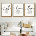 Set of 3 Framed Farmhouse Bible Verses Wall Decor Sign 11"x14" Christian Faith Scripture Wall Art Bedroom Wall Decor