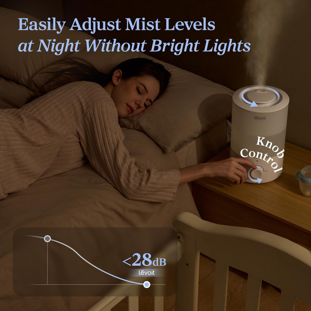 Humidifiers, Quiet, 3L Cool Mist, Essential Oil Diffuser