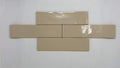 3x12 Cream Handmade Look Ceramic Subway Tile Walls & Kitchen Backsplashes - Glossy Finish (Box Covers 5.5 Sq. Ft.)