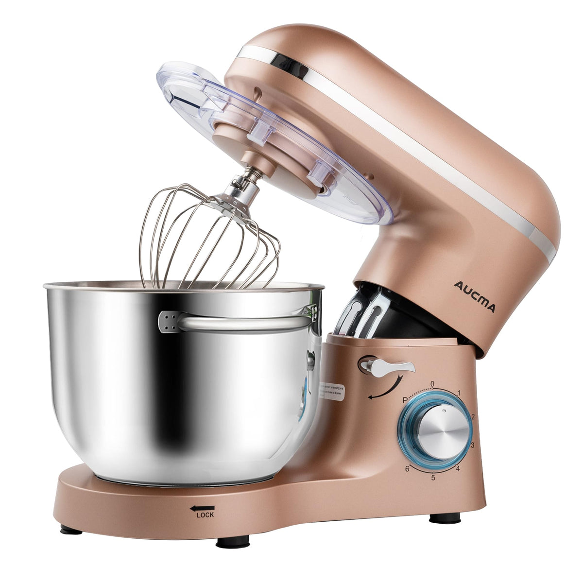 Stand Mixer,6.5-QT 660W 6-Speed Tilt-Head Food Mixer, Kitchen Electric Mixer with Dough Hook, Wire Whip & Beater