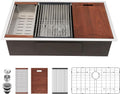 32 Undermount Kitchen Sink 32x19 Inch Stainless Steel Kitchen Sinks Ledge Workstation 16 Gauge Single Bowl Under