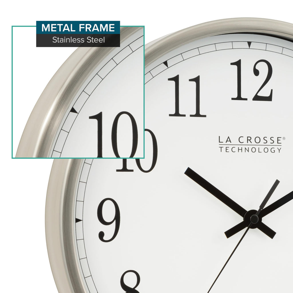 Inspired Nelson Style 12 Inch Atomic Analog Wall Clock, Aluminum