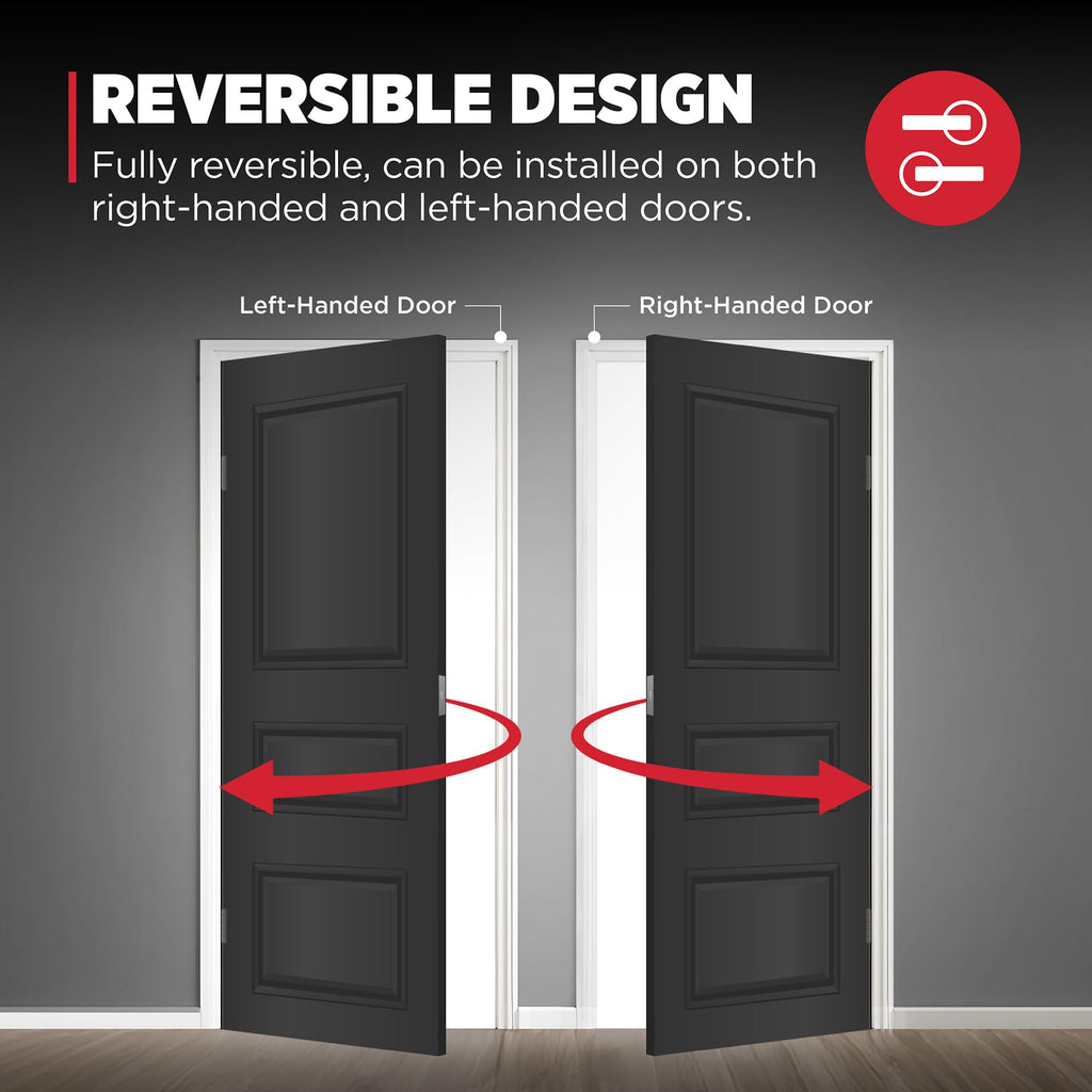 Halifax Non-Locking Door Handle and Closet, Matte Black