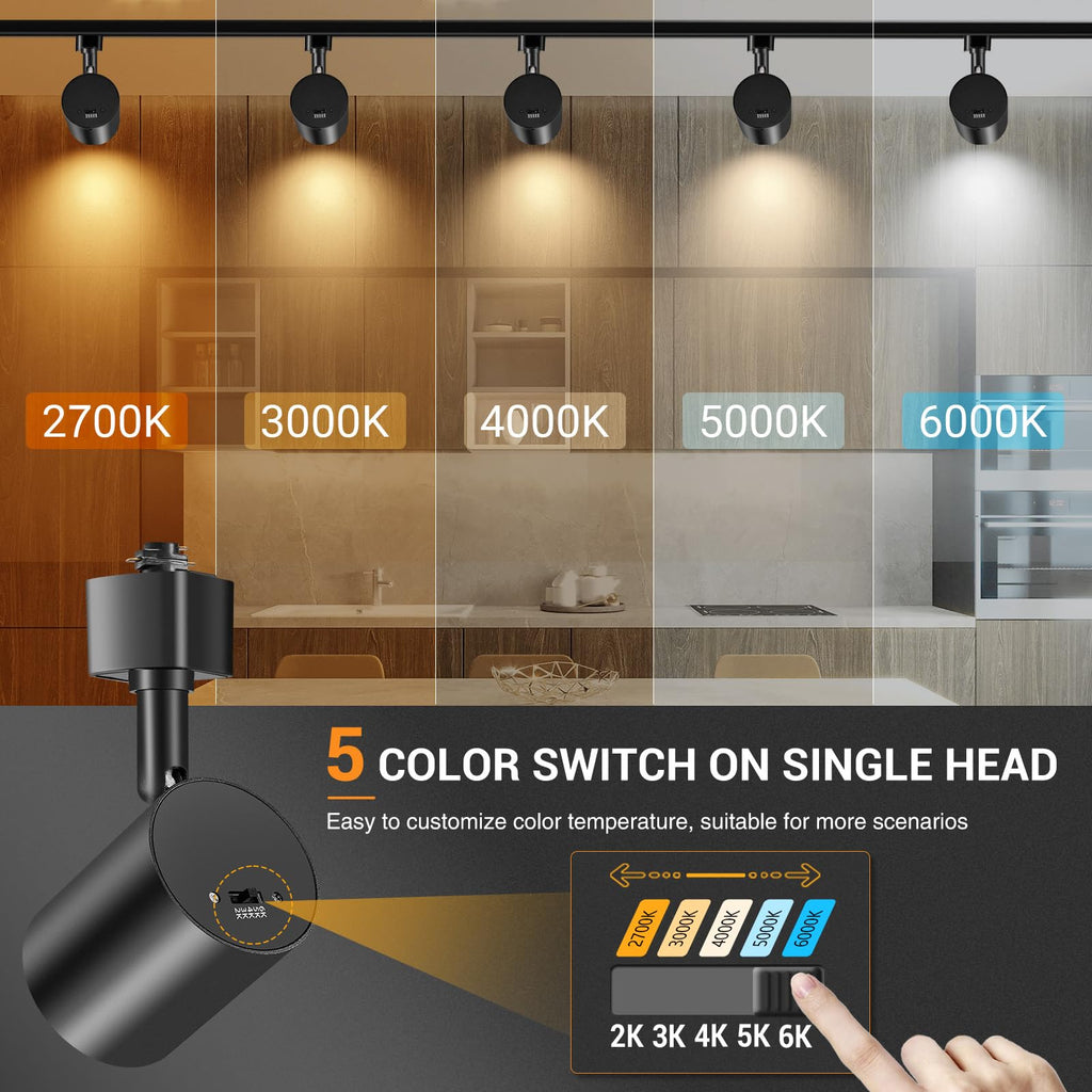 LED Track Lighting Heads H Type Track Light Heads Dimmable Bright Rail Ceiling Spotlight Fixtures Accent Art
