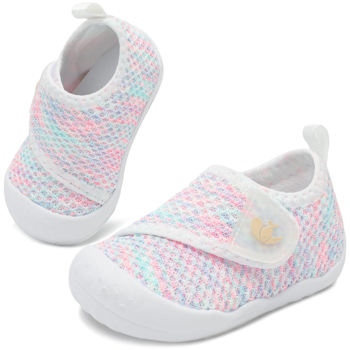 Baby First Walking Shoes Girls Boys Wide Infant Shoes Baby Slip On Sneakers Lightweight Barefoot Crib Shoe