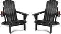 Folding Adirondack Chair, Dark Black