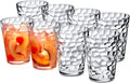 Iceberg - 16-Ounce Plastic Tumblers (Set of 8), All-Clear Reusable Plastic Cups, Stackable, BPA-Free, Shatter-Proof