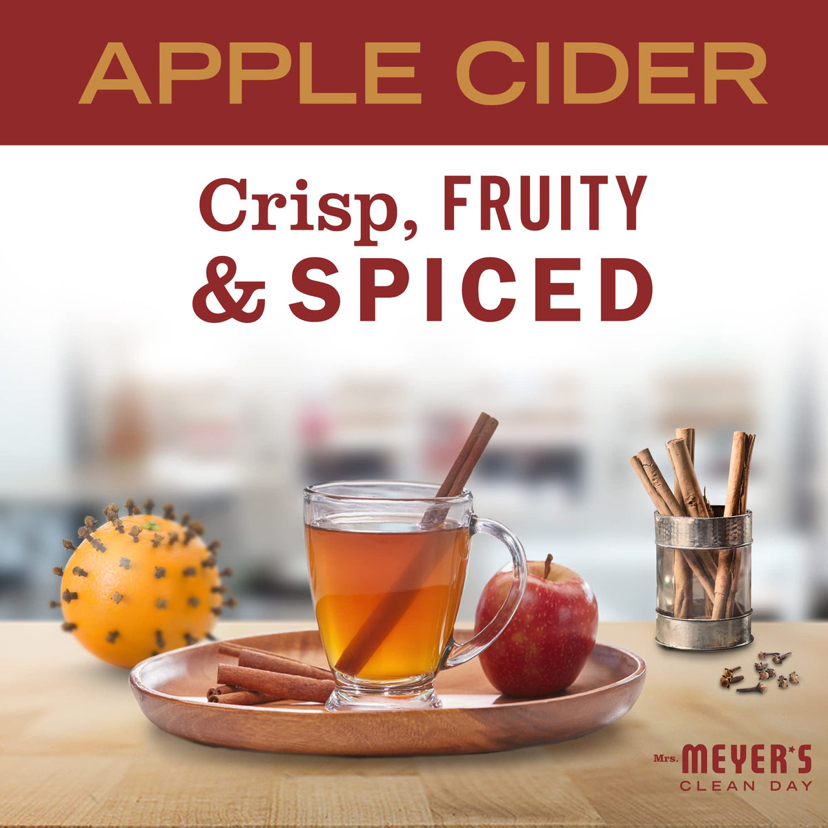 MEYER'S CLEAN DAY Soy Aromatherapy Candle, Apple Cider, 7.2 oz, 2 Pack