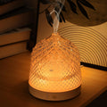 Glass Essential Oil Diffuser, 200ml Ultrasonic Aroma Diffusers with Glass Reservoir Dome & White Plastic Base Lock