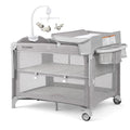 Bassinets Bedside Sleeper, 4 in 1 Portable Bedside Crib w/Mattress, Diaper Changer, Storage Basket, Music Box, Carry