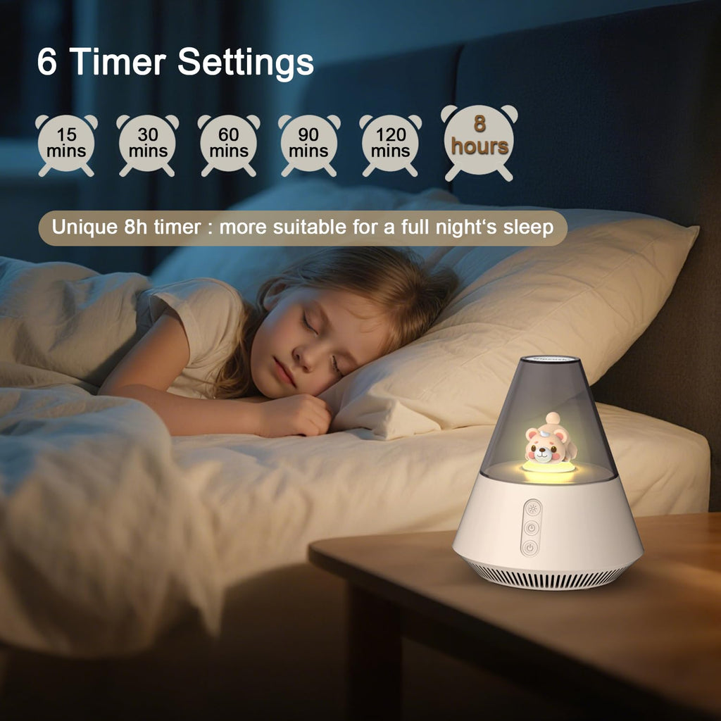 & Kids Sound Machine with Night Light, White Noise Machine for Baby Sleep, 30, 31-Level Volume, 3 Brightness