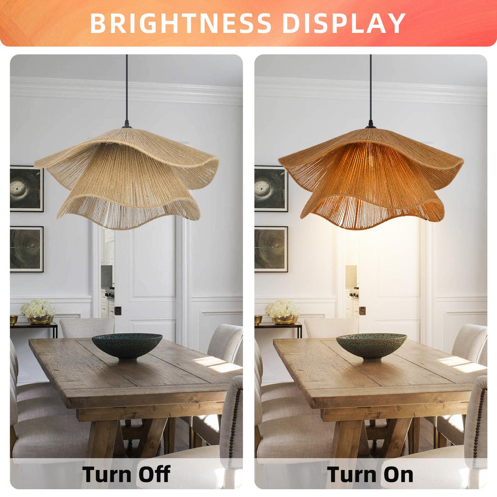 Pendant Light for Foyer Hallway Woven Pendant Lighting, Coastal Rope Lamp Shade Creative Ceiling Hanging Light for