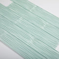 Light Green Water Wave Glass Subway Tile, 3 x 12 Inch, 4 Sq Ft, Backsplash Kitchen Wall, 16-Pack